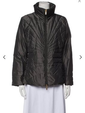 Moncler Black Quilted High-Collar Puffer Jacket
